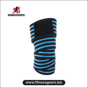 GAF Custom Cotton/Nylon Breathable Compression Elastic Heavy Duty Fitness <b>Knee</b> <b>Wraps</b> Wholesale Weightlifting Support <b>Wrap</b> High - Product Image 4