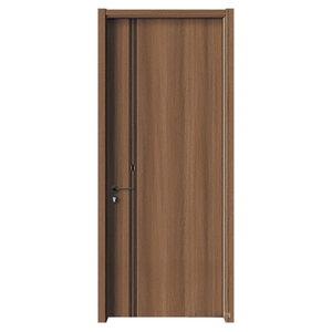Portes intérieures moulées 30*80 pouces en MDF, portes à panneaux en bois Noyer, Chêne, Teck, avec remplissage PVC, âme en bois massif, pour entrée et chambre - Product Image 5