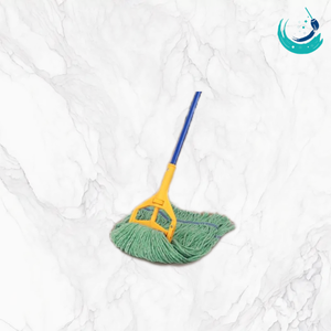KSR Premium Green Quick <b>Dry</b> Cotton <b>Mop</b> High Quality Reusable Design Efficient 4 Side Wringing System Durable 2" Blue Band - Product Image 3