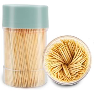 Portastuzzolini in bambù con stuzzolini riutilizzabili, robusto e dal finitura liscia, ideale per feste - Product Image 3