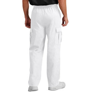 Wholesale <b>Cargo</b> Pants Men Custom Jogger 85% Cotton Polyester <b>White</b> Plus Size Urban Hip Hop Streetwear Sportswear - Product Image 2