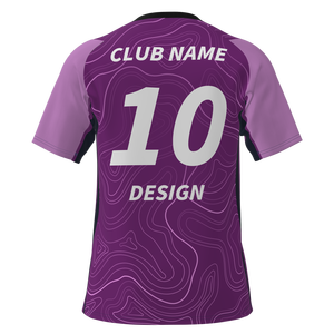 Custom Purple Sublimation Soccer Jersey Men Quick Dry Breathable Short Sleeve <b>Football</b> Training Shirt Team Sports Match Uniform - Product Image 2