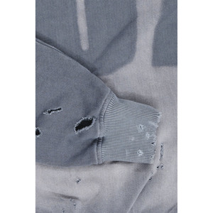 Sudadera Extra Grande para Hombre con Cuello Redondo y Mangas Tejidas Estampadas, Sudadera de Felpa de Algodón, Estilo Otoñal - Product Image 4