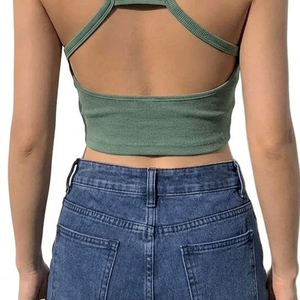 2026 Summer Knitted Sublimation Women's Double Lined Breathable Quick Dry Polyester Black Tank <b>Tops</b> Scoop Neck <b>Racer</b> <b>Back</b> - Product Image 4