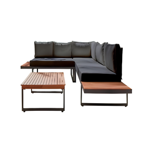 Conjunto de sofás de aluminio personalizados para patio, muebles de conversación para jardín exterior, para proyectos comerciales de hoteles y resorts. - Product Image 4