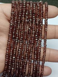 Cuentas Redondas Facetadas de Circonio Rojo Natural de Alta Calidad M.Y.GEMS NRZ-T783 Certificadas por Aigs de 4mm-4.50mm para la Fabricación de Joyas - Product Image 2