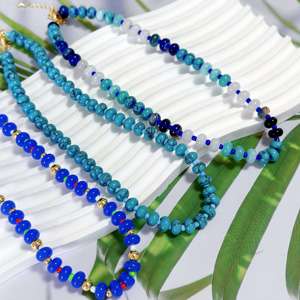 Collier de perles irrégulières en résine faites à la main, multicolores, bijoux de mode, artisanat moulé, pour femmes et filles - Meilleures ventes - Product Image 6