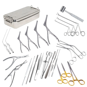 Ensemble d'instruments de septoplastie de 26 pièces en acier inoxydable, outils de chirurgie nasale ORL, kit chirurgical pour septum et turbinates, usage hospitalier - Product Image 1