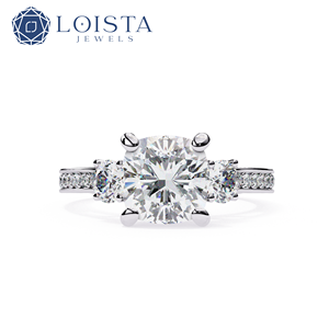 Bague de fiançailles solitaire de luxe en or massif 18 carats avec diamant de laboratoire magnifique de 0,54 ct, certifiée IGI, pour femme - Product Image 1
