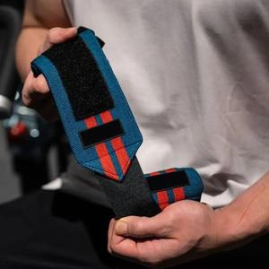 Muñequeras elásticas de alta calidad al por mayor, correas de soporte para muñecas de gimnasio, muñequeras personalizadas para levantamiento de pesas, muñequeras resistentes para powerlifting. - Product Image 6