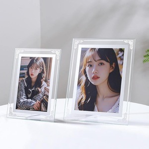 Cadre photo rectangulaire en acrylique transparent, impression UV 4 couleurs, incassable, étanche, sur pied, horizontal, pour table, moderne - Product Image 4