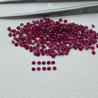 1.25mm Naturel Mozambique Rubis À Facettes Forme Ronde Gemme En Gros Premium Variété Rouge Sang Rubis Pierre En Vrac Du Fournisseur
