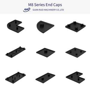 Sistema de marco de extrusión de aluminio cuadrado para sala limpia de automatización industrial Serie M8, con tapa de perfil de PVC duradera, tipo bolsa/caja, color negro, fácil instalación - Product Image 1