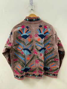 Handmade Suzani Velvet <b>Bomber</b> <b>Jacket</b> Bohemian Women's Autumn/Winter Reversible <b>Vintage</b> <b>Jacket</b> - Product Image 2