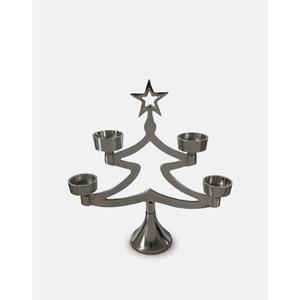 Decorative Metal Christmas Tree With 4 <b>Tealight</b> Candle Holder Star on Top Christmas Decoration For Home Table Xmas Tree Object - Product Image 1