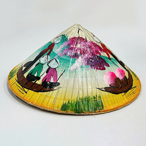 Hand-painted non la traditional conical <b>hat</b> best selling handicrafts vintage Vietnamese caps - Product Image 6