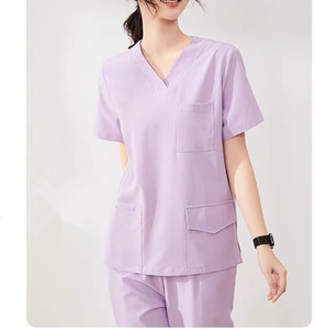 Tenues d'hôpital OEM, uniformes médicaux, ensembles de blouses et pantalons de travail en spandex - Product Image 4