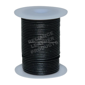 Bobine de cordon en cuir rond noir régulier de 2mm à forte demande pour bijoux à bricoler soi-même pour Bracelets cadeaux décoratifs chapeaux porte-clés - Product Image 4