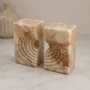 Sujetalibros de Mármol Tallado, Forma Rectangular, Decoración Moderna para el Hogar, Escultura Tallada, Pieza de Arte - Product Image 4