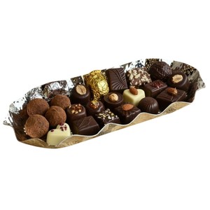 Plateau à chocolat en métal martelé, grande qualité, plateau de service en métal argenté, présentoir à bonbons et desserts pour la maison et l'hôtellerie, en promotion - Product Image 1