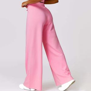 Pantalon large taille haute pour femme, coupe décontractée, tissu respirant et doux, design fluide et élégant, idéal pour le quotidien et la mode. - Product Image 4