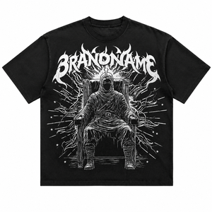 Camiseta Unisex Vintage de 200 g/m² con Hombros Caídos, Negra, Oversize, 100% Algodón, Corte Cuadrado, Estilo Urbano, Holgada, Larga, Estampada - Product Image 6