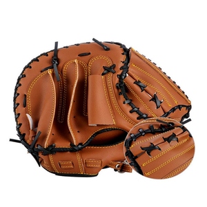 Gant de baseball en cuir pour receveur droitier, à doigts entiers, avec fermeture auto-agrippante, taille adulte, antidérapant, toutes saisons - Product Image 5