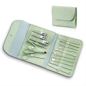 Kits d'outils de manucure et pédicure de haute qualité, luxueux, écologiques, en acier inoxydable, lime à ongles en or plasma, logo personnalisé professionnel - Product Image 1