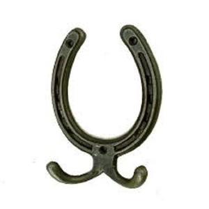 Double Horseshoe Hook Cast <b>Iron</b> Rust Resistant Customizable Decorative Wall Hook Unique Western Design Entryway Bathroom Kids - Product Image 1