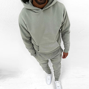 Custom logo Jogging Suit 100% Cotton Sweatsuit <b>Blank</b> Thick Heavy <b>Weight</b> Unisex Sports Oversized Tracksuits Hoodie Set Men - Product Image 3