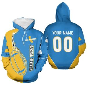 Sudadera con capucha impresa en 3D personalizada para hombre, nuevo jersey de fútbol americano, sudadera con nombre y número, técnica bordada para invierno - Product Image 5