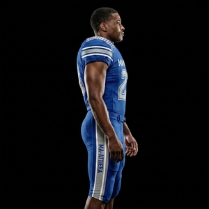 Ensemble de maillots de football américain personnalisés, bleu royal et blanc, uniforme, pantalon de football rembourré, numéro 23, vêtements d'équipe, OEM ODM, vente en gros - Product Image 4
