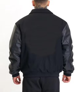 OEM Custom Winter <b>Wool</b> Chenille Letterman Jacket for Men Vintage Varsity Style High Street Canvas - Product Image 4