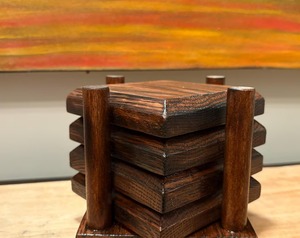 Porte-bougie en bois massif de luxe pour intérieur et extérieur, pour bougies chauffe-plat, décoration pour maison, hôtel, bureau, mariage, fête - Product Image 5