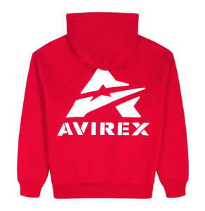 เสื้อฮู้ดดี้โอเวอร์ไซส์ Avirex พรีเมียม คุณภาพสูง 100% ผ้าฝ้ายฟลีซแบบสวมหัว มีกระเป๋าจิงโจ้ สำหรับทุกเพศทุกวัย รับผลิตแบบ OEM ODM - Product Image 2