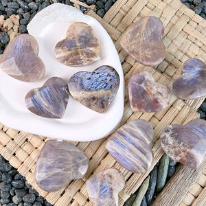 Vente en gros, produit phare : Magnifique pierre de guérison naturelle Jasper Cherry Creek, cabochon plat en forme de cœur pour la méditation et la création de bijoux - Product Image 3