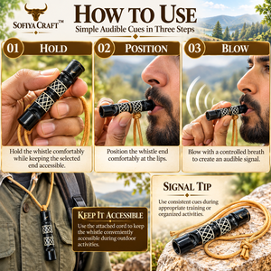 Cuerno de Adiestramiento para Perros Hecho a Mano, Ecológico, de Madera Natural Pulida, Moderno, con Doble Extremo y Cordón, para Adiestramiento de Mascotas al Aire Libre, Venta al Por Mayor - Product Image 5