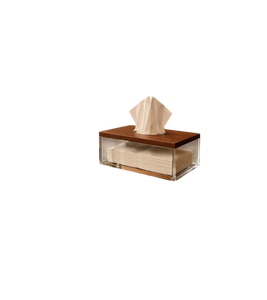 Boîte à mouchoirs en bois artisanal avec acrylique – Support décoratif pour mouchoirs de table pour la maison, la cuisine et le restaurant - Product Image 2