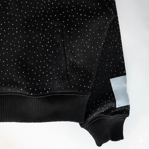 Sudadera con capucha y cremallera para hombre, de corte perfecto, el mejor material, extragrande, con efecto desgastado por el sol, con logo aplicado y pedrería en toda la prenda. - Product Image 5