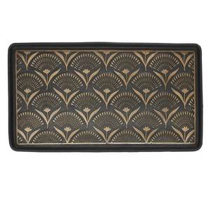 Bandeja de Almacenamiento Rectangular Art Deco, Dorado y Negro, Patrón Geométrico, Organizador de Escritorio, Bandeja Decorativa para Entrada del Hogar - Product Image 1