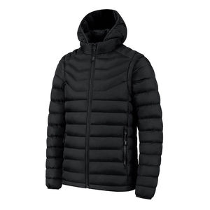 Professional Wholesale New Customized Lightweight Hooded Coated Waterproof Windproof Winter Puffer Jacket <b>Men</b> Plus Size - Product Image 6