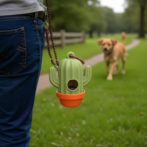 Distributeur de sacs à déjections pour animaux Yommy Cactus 10cm pour chiens et chats - Product Image 3