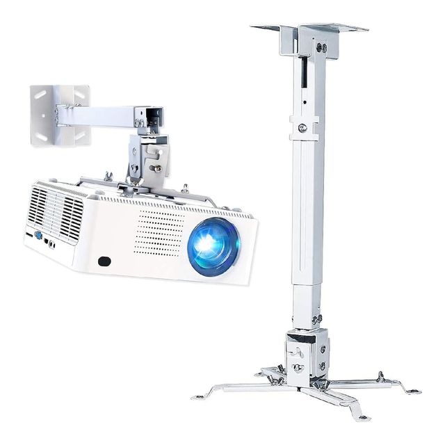Ps 01 Wh D0100H7AER6 Universal Projector Mount Adjustable Ceiling Wall Bracket Stand 40 Kg Capacity Mechanical Control