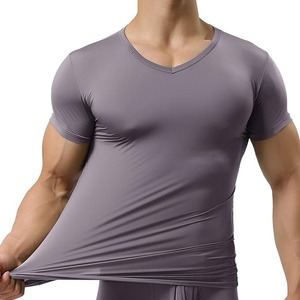 <b>Men</b> Polyester <b>Compression</b> T <b>Shirts</b> <b>for</b> Sale / <b>Men</b> Solid Color Short Sleeve <b>Compression</b> T <b>Shirt</b> - Product Image 6