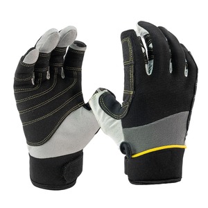 Gants d'escalade en cuir synthétique légers et respirants avec paume rembourrée, protection anti-UV, fermeture auto-agrippante, pour l'escalade sur roche - Product Image 1