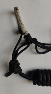 Licol en corde avec muserolle en cuir brut, réglable, avec muserolle rembourrée design, pour chevaux - Product Image 2
