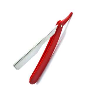 Navaja de Afeitar de Lujo para Barbería, de Acero Inoxidable Premium, Plegable, Roja, para el Cuidado de la Barba, para Hombres, con Logotipo Personalizado - Product Image 2