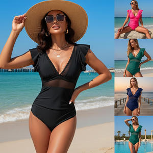 Ensemble de bikini haut de gamme personnalisé avec logo, maillot de bain femme, été, découpé avec anneau en U, tenue de plage, vêtements de vacances, fabricant du Bangladesh - Product Image 3