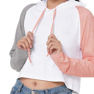 Servicio OEM, Top Corto de Manga Larga para Mujer, Sudadera con Capucha de Alta Calidad, Ropa Femenina, Tops Cortos con Capucha en Venta - Product Image 1