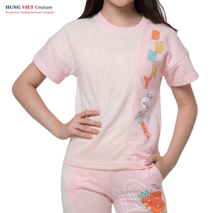 Conjunto de camisetas para niños con logotipo personalizado, ropa colorida de algodón liso para niños y niñas - Product Image 3